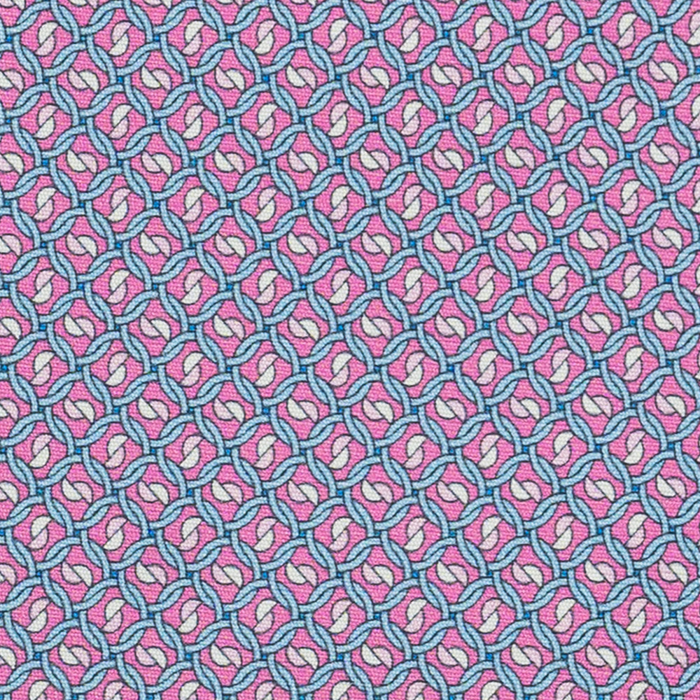 3-fold Silk Tie, Chain Pattern, Pink - JA059624_5 T