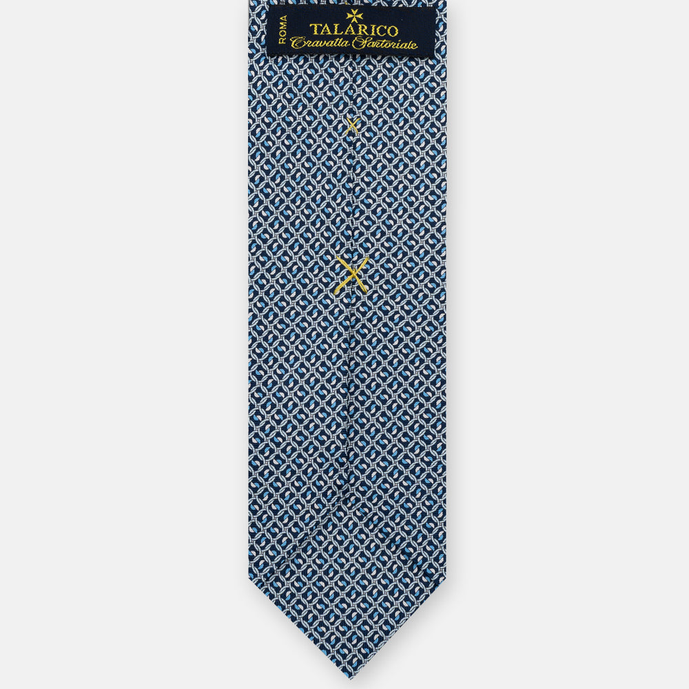 3-Fold Silk Tie, Geometric, Sky Blue - JA059624_7 T