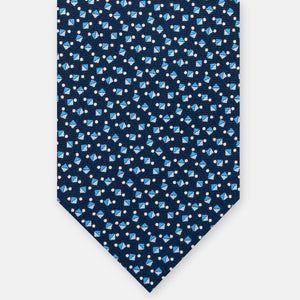 3-Fold Silk Tie, Micro Pattern, Sky Blue - JA059629_7 T