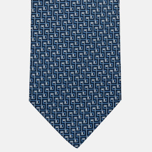 3-Fold Silk Tie, Chain Pattern, Sky Blue - JA061861_6 T