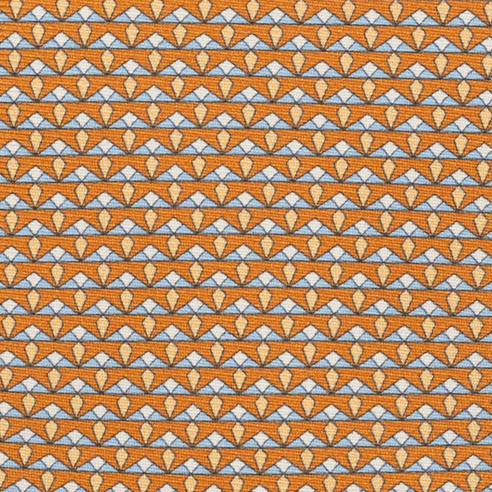 3-Fold Silk Tie, Micro Pattern, Ochre - JC056665-2