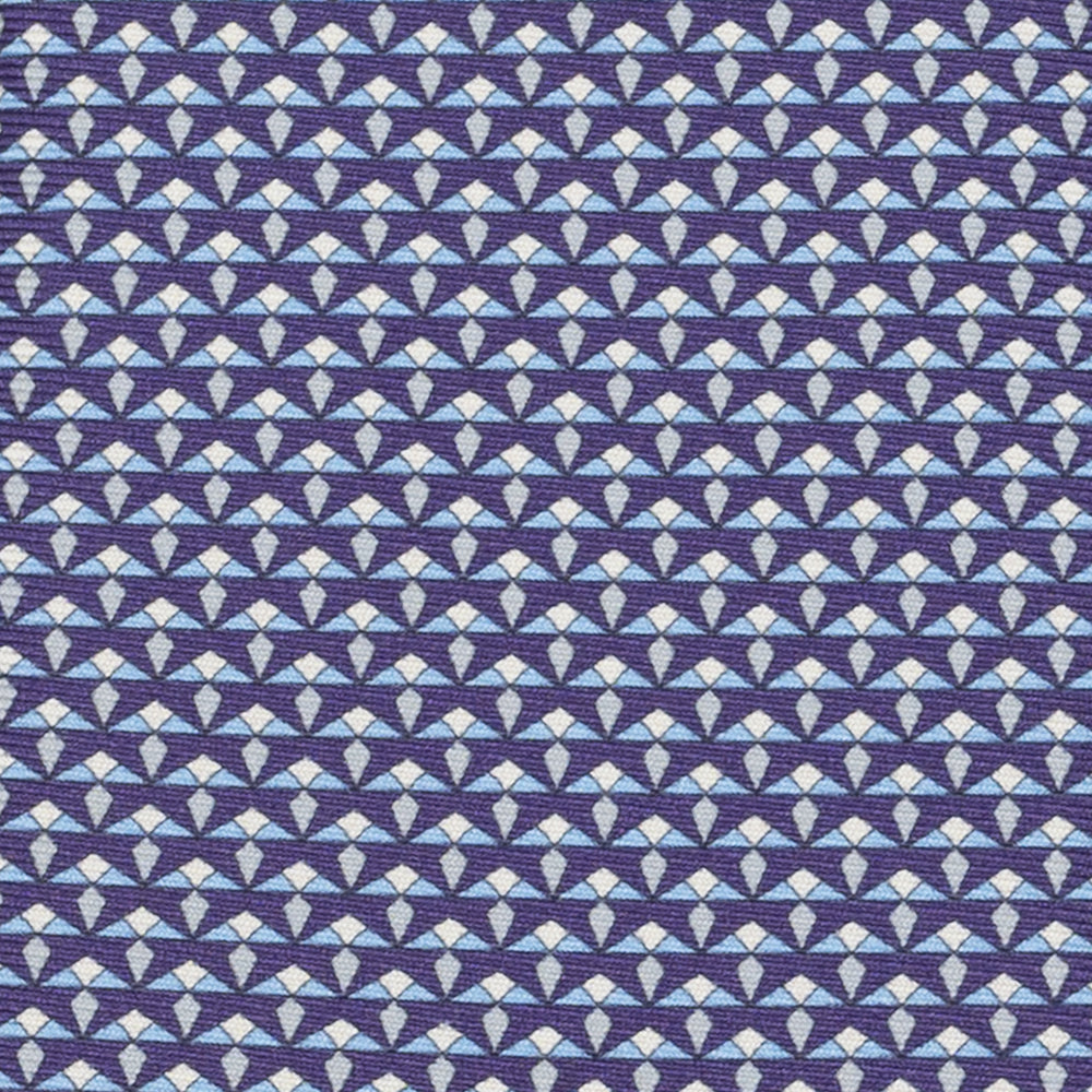 3-Fold Silk Tie, Micro Pattern, Purple - JC056665-6