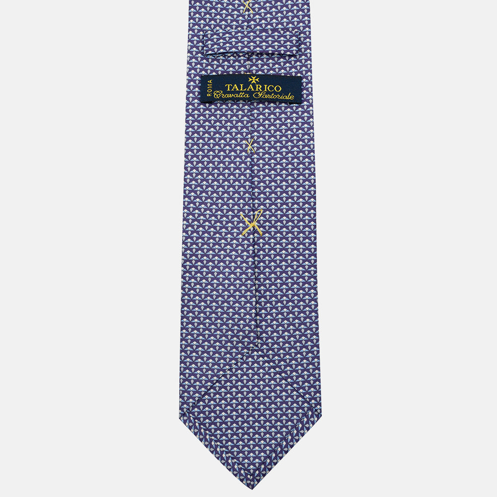 3-Fold Silk Tie, Micro Pattern, Purple - JC056665-6