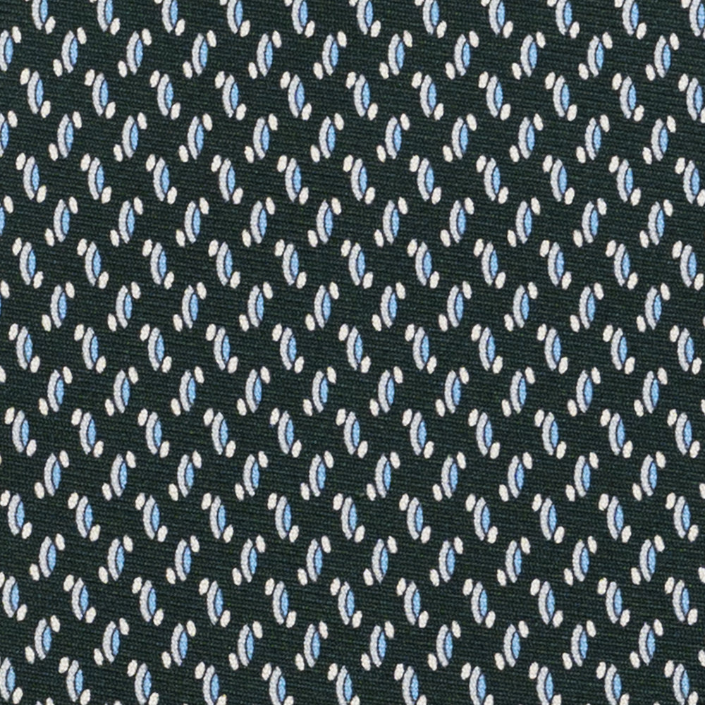 3-Fold Silk Tie, Micro Pattern, Green - JC056668-4