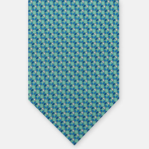 3-Fold Silk Tie, Geometric Pattern, Tiffany - JC058629_3 T