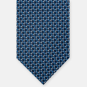 3-fold Silk Tie, Geometric Pattern, Light Blue - JC058629_4 T