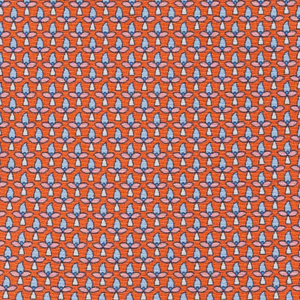 3-Fold Silk Tie, Floral, Orange - JC059574_1 T