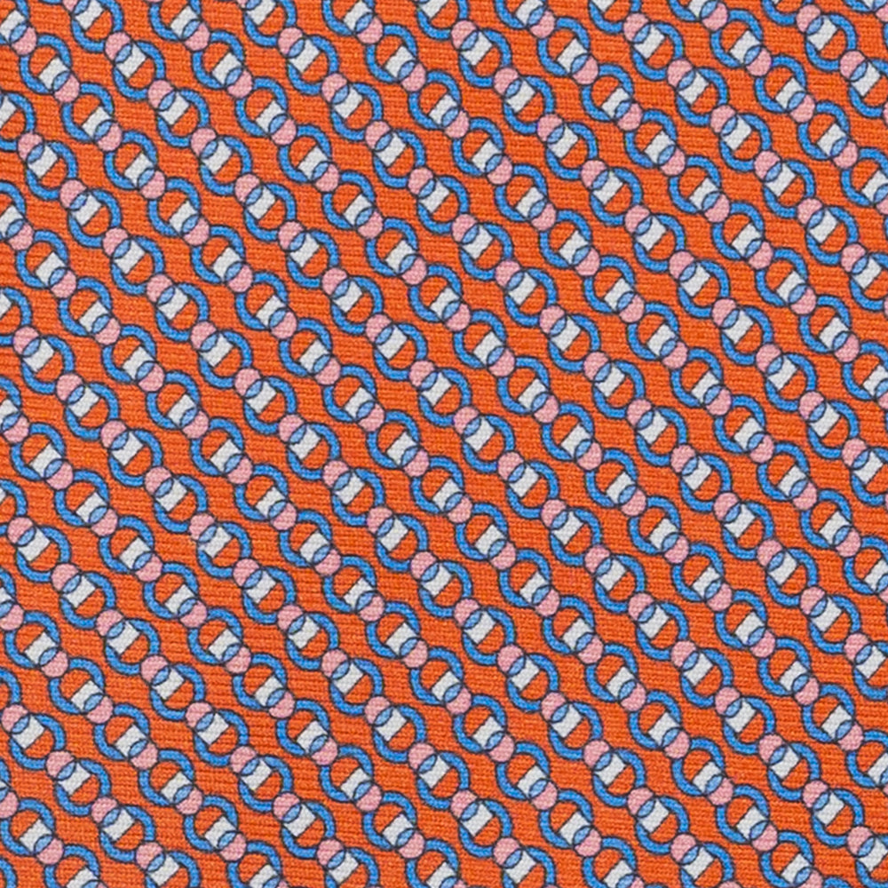 3-fold Silk Tie, Concatenated, Orange - JC059626_2 T
