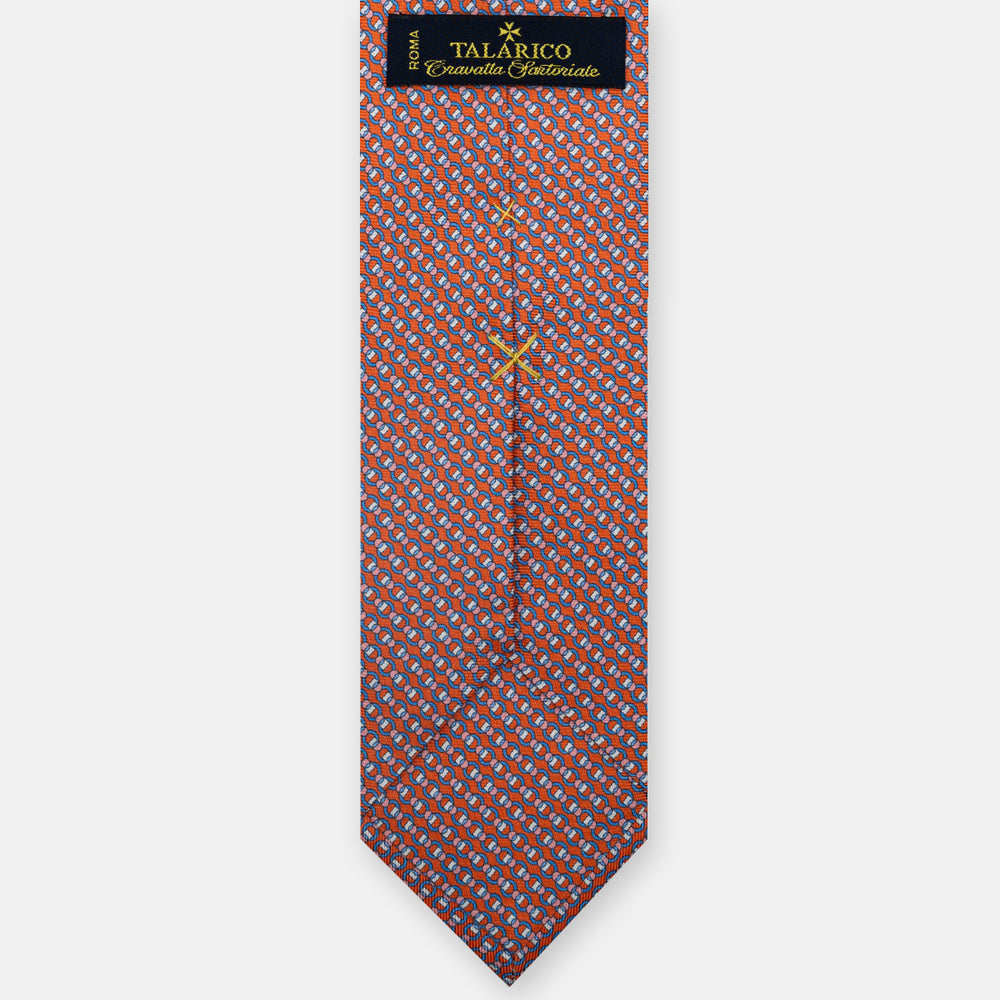 3-fold Silk Tie, Concatenated, Orange - JC059626_2 T