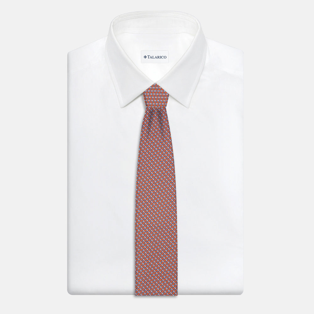 3-fold Silk Tie, Concatenated, Orange - JC059626_2 T