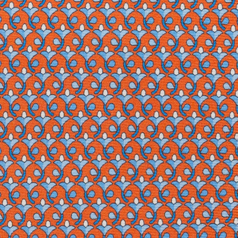 3-Fold Silk Tie, Floral, Orange - JC060094_5 T