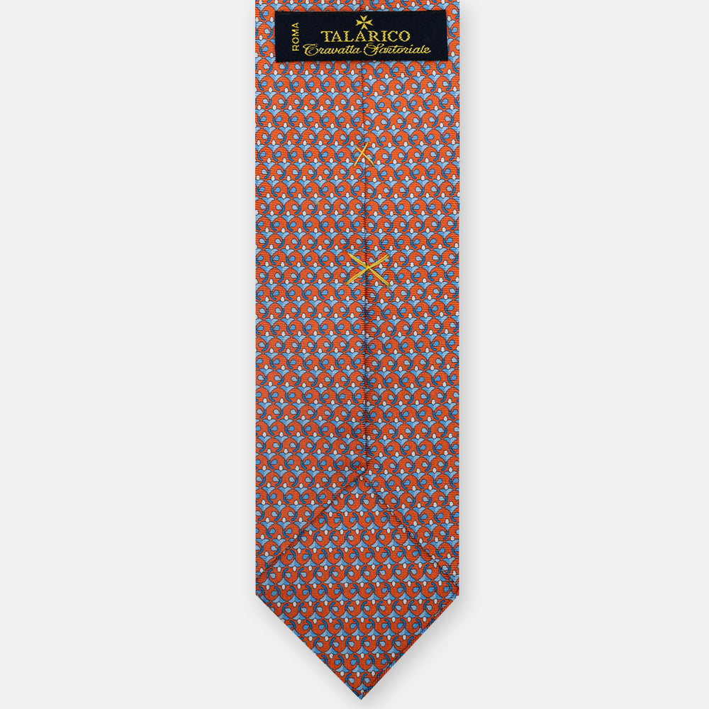 3-Fold Silk Tie, Floral, Orange - JC060094_5 T