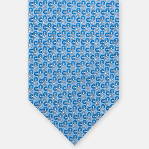 3-Fold Silk Tie, Micro Pattern, Light Blue - JC060099_2 T
