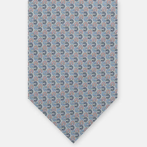 3-fold Silk Tie, Micro Pattern, Grey Pink - JC060099_7 T