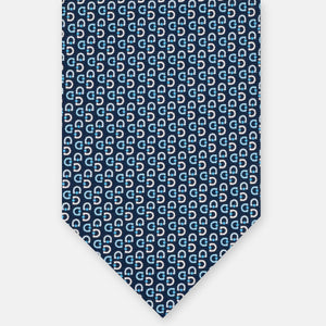 3-Fold Silk Tie, Micro Pattern, Sky Blue - JC060099_8 T