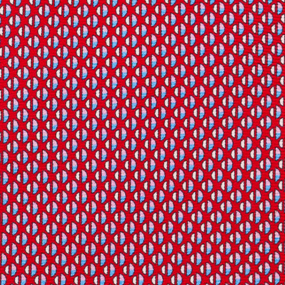 Cravatta 3 pieghe in Seta, Micro Fantasia, Rosso - JC060269_4 T