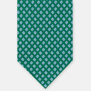 3-fold Silk Tie, Micro Pattern, Green - JC061849_4 T