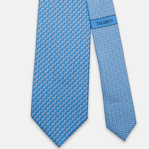 3-Fold Silk Tie, Apple Pattern, Light Blue - JC061898_5