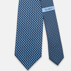 3-fold Silk Tie, Apple Pattern, Sky Blue - JC061898_7