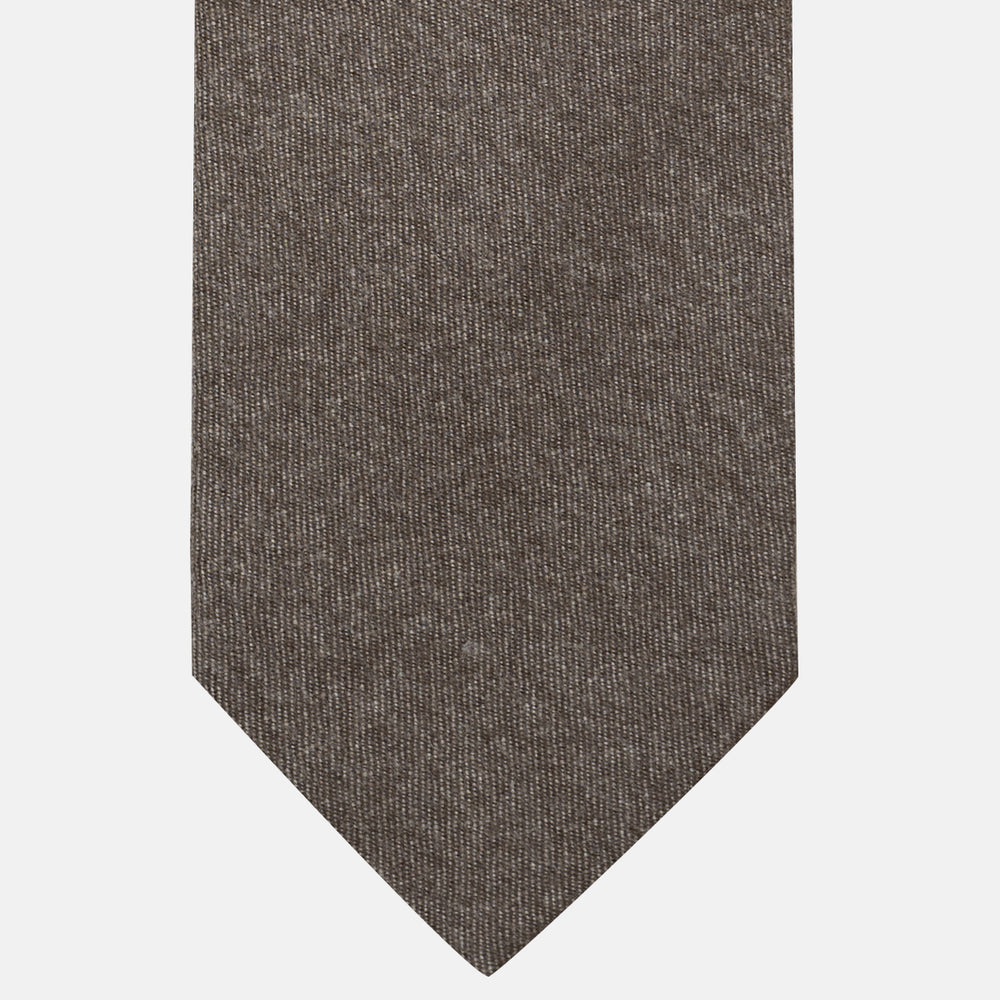 Cravatta 3 Pieghe in 100% Cashmere Zegna | Sartoriale Fatta a Mano | Marrone