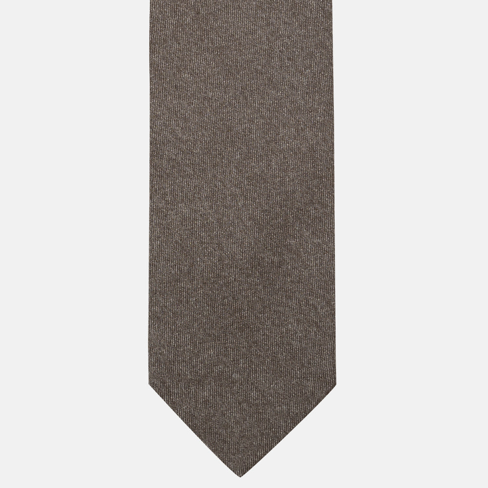 Cravatta 3 Pieghe in 100% Cashmere Zegna | Sartoriale Fatta a Mano | Marrone