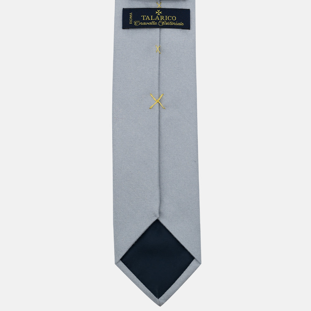 Cravatta 3 Pieghe in 100% Cashmere Zegna | Sartoriale Fatta a Mano | Grigio