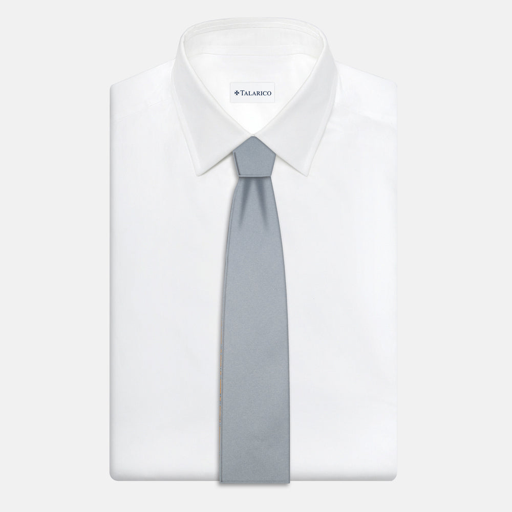 Cravatta 3 Pieghe in 100% Cashmere Zegna | Sartoriale Fatta a Mano | Grigio