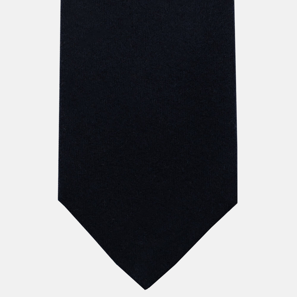 Cravatta 3 Pieghe in 100% Cashmere Zegna | Sartoriale Fatta a Mano | Blu