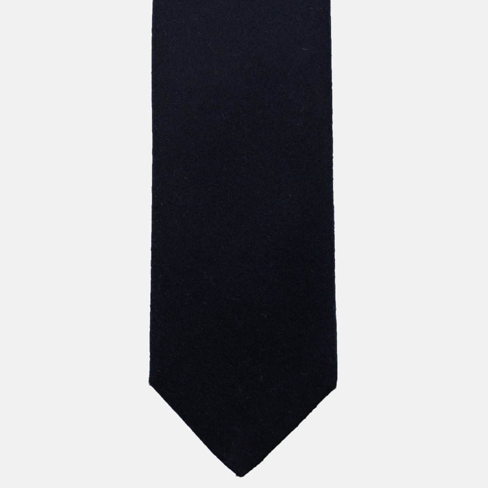 Cravatta 3 Pieghe in 100% Cashmere Zegna | Sartoriale Fatta a Mano | Blu