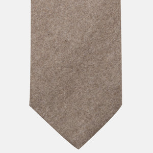 Cravatta 3 Pieghe in 100% Cashmere Zegna | Sartoriale Fatta a Mano | Marrone Melange