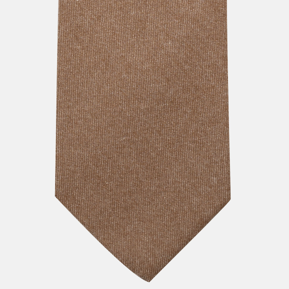 Cravatta 3 Pieghe in 100% Cashmere Zegna | Sartoriale Fatta a Mano | Cammello