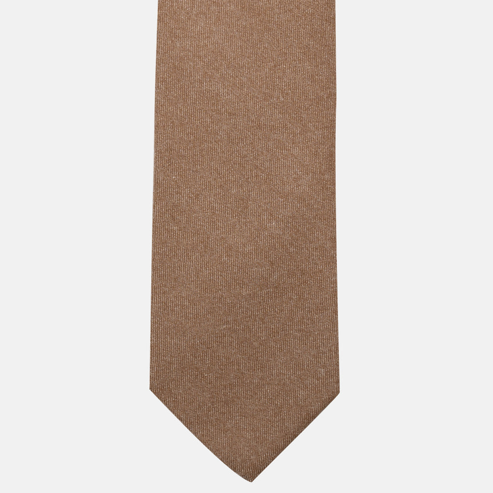 Cravatta 3 Pieghe in 100% Cashmere Zegna | Sartoriale Fatta a Mano | Cammello