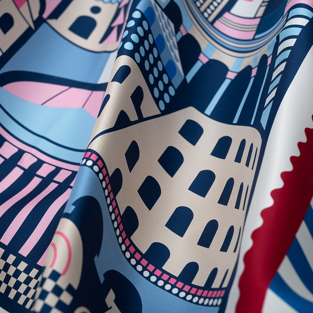 Foulard In Seta Twill 90 Roma Eterna