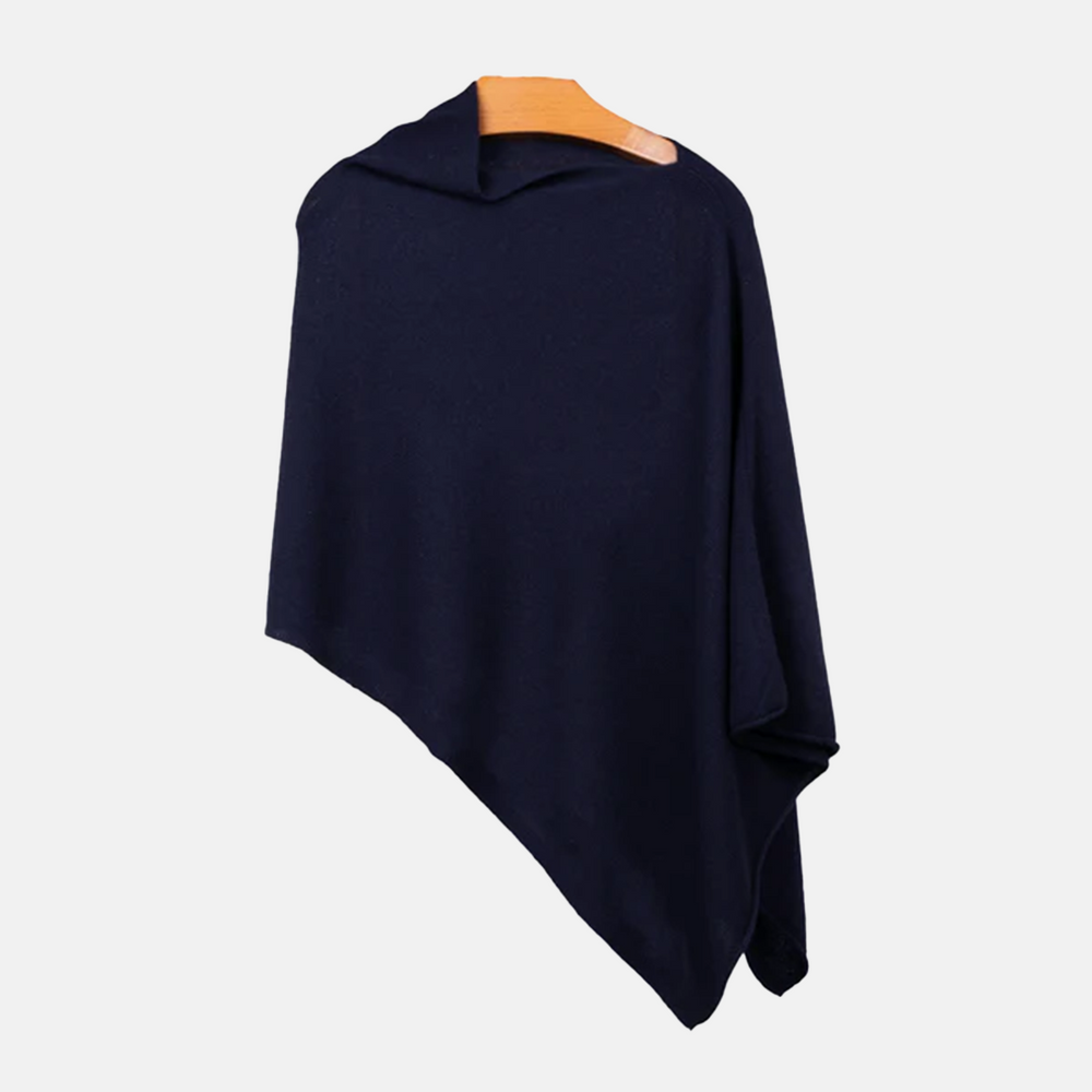 Mantella Asimmetrica in 100% Cashmere | Nero