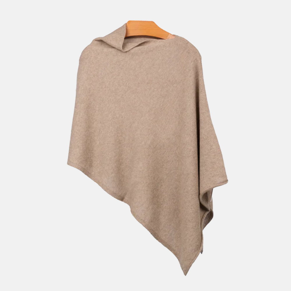 Mantella Asimmetrica in 100% Cashmere | Beige