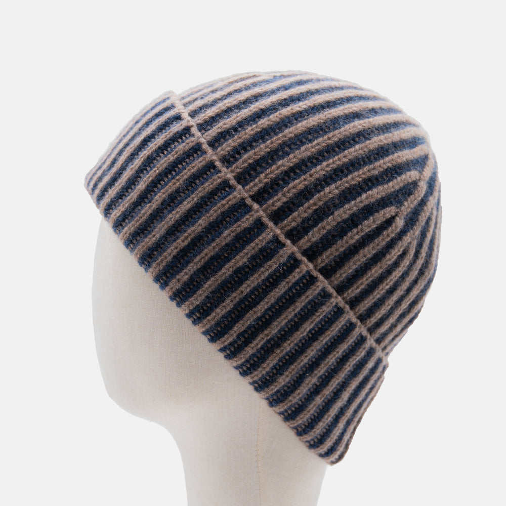 Berretto in Cashmere Notturno-Legno
