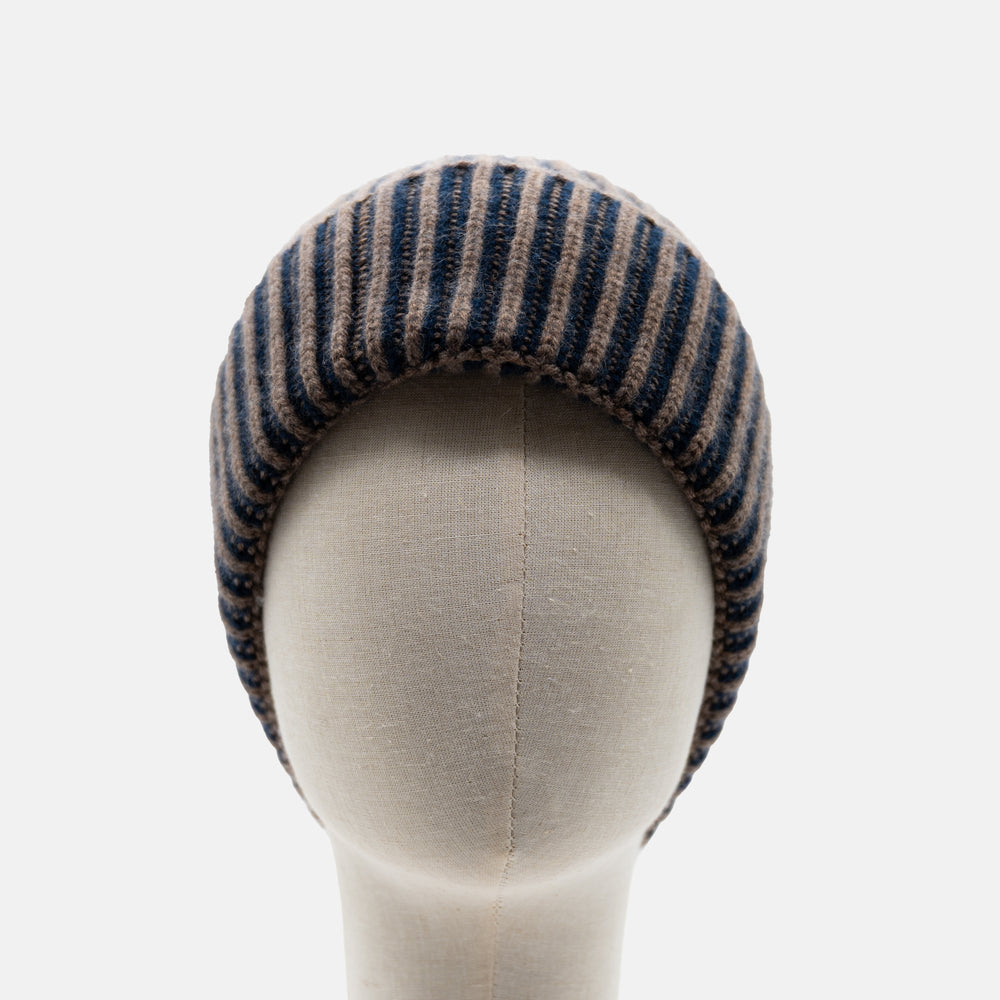 Berretto in Cashmere Notturno-Legno