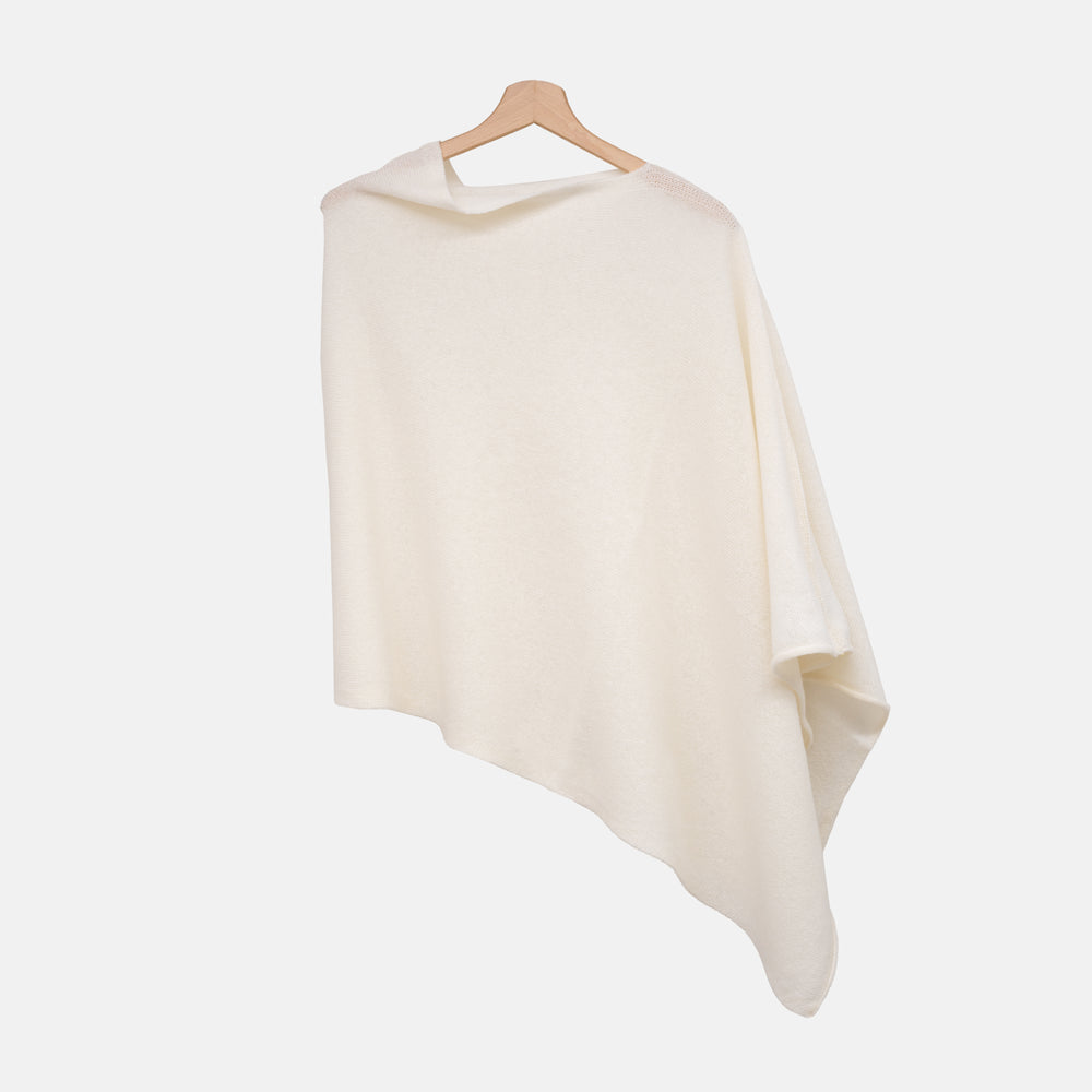 Mantella Asimmetrica in 100% Cashmere | Panna