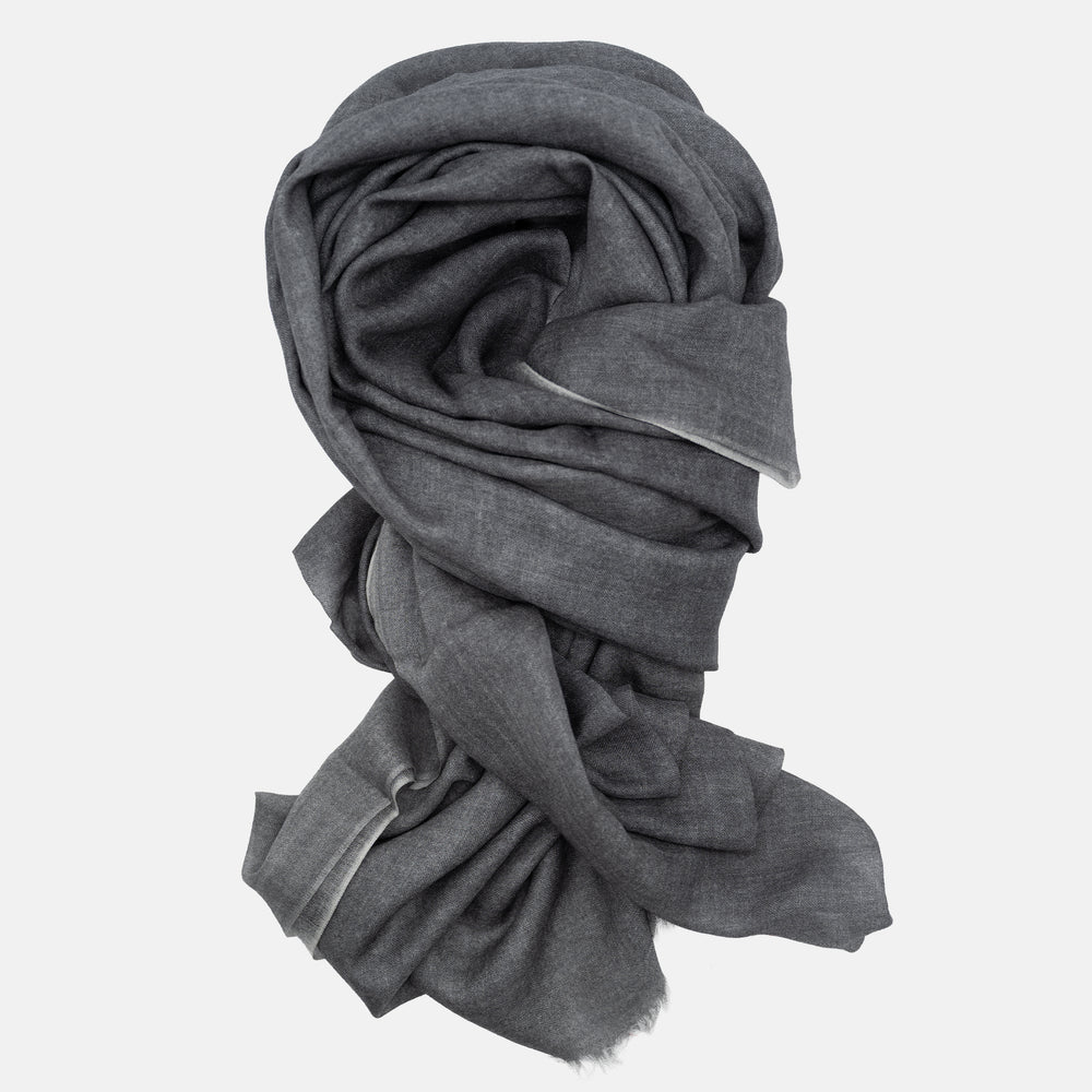 Pashmina "Georgia" in 100% Puro Cashmere | Charcoal - 8500