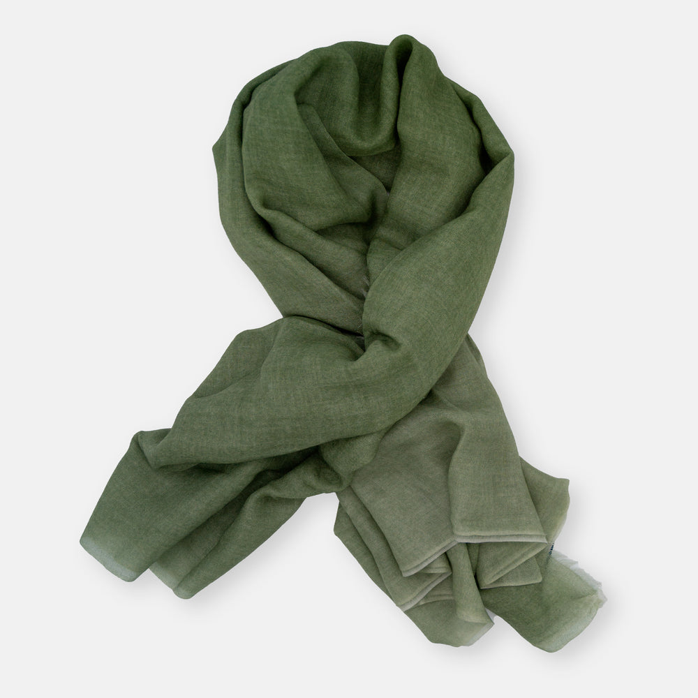 Pashmina "Georgia" in 100% Puro Cashmere | Military - 8500