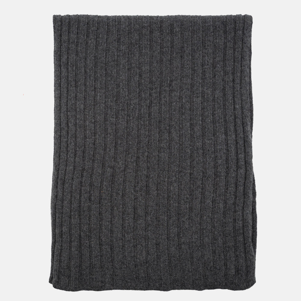 Sciarpa a Coste in 100% Cashmere | Piombo - 105