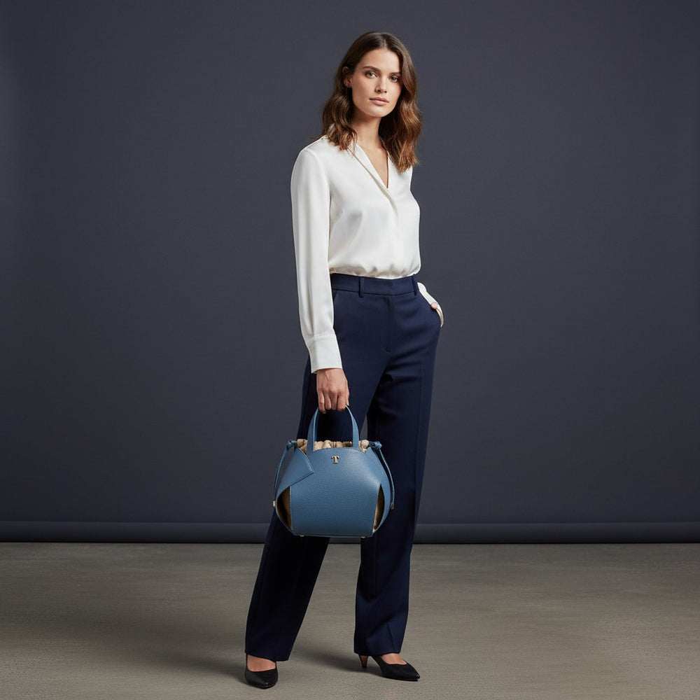 Talarico PomPon Bag in Grained Leather