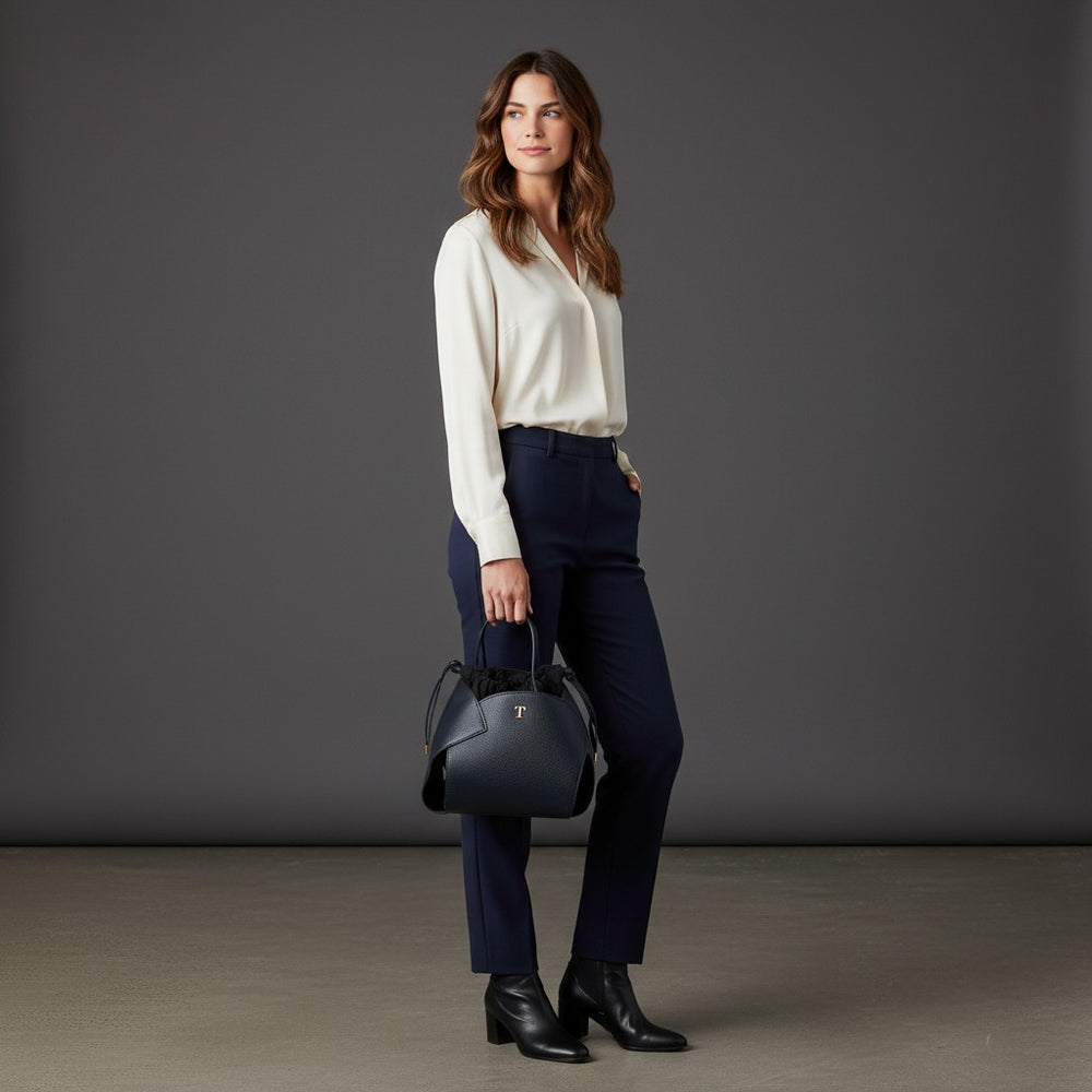 Talarico PomPon Bag in Hammered Leather