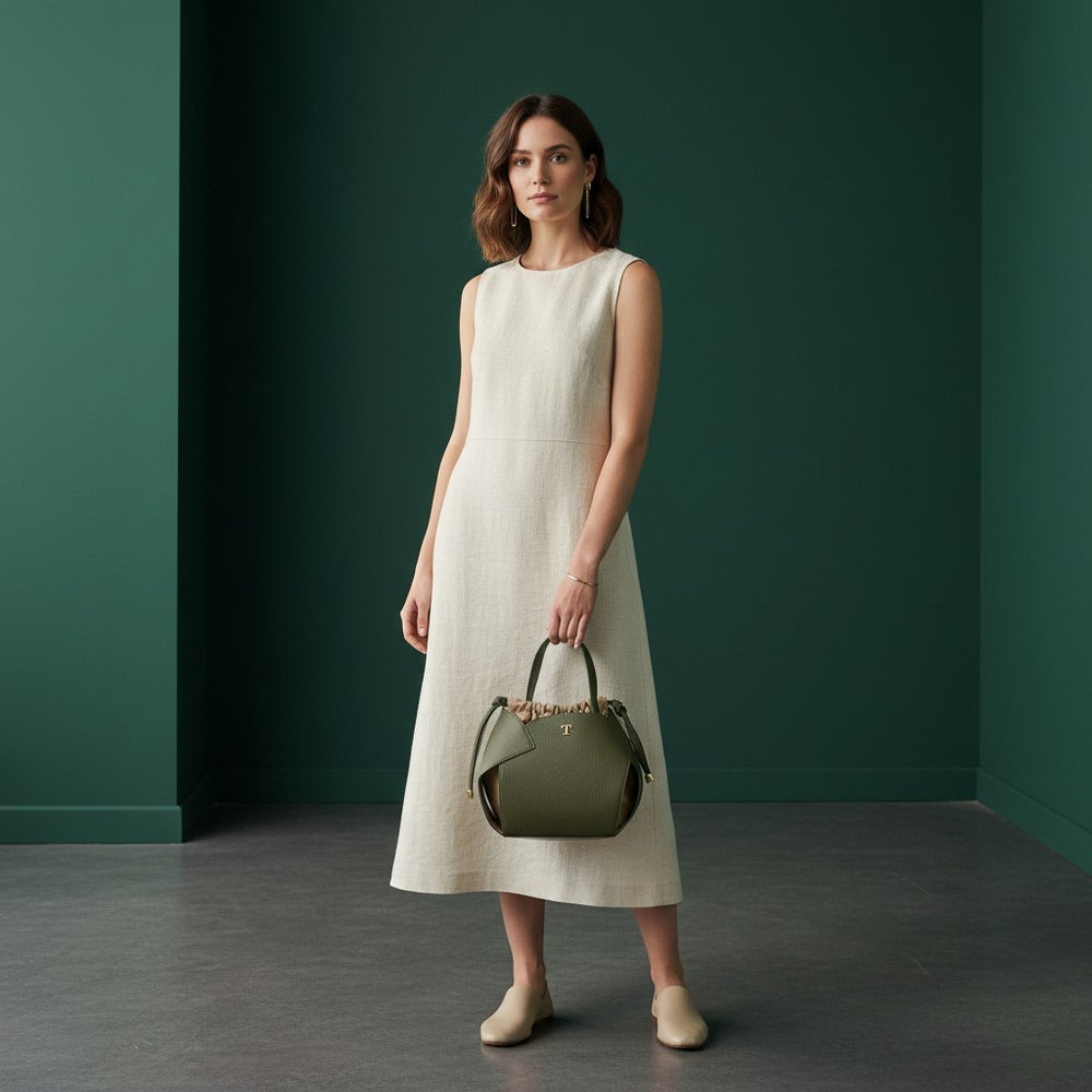 Talarico PomPon Bag in Grained Leather