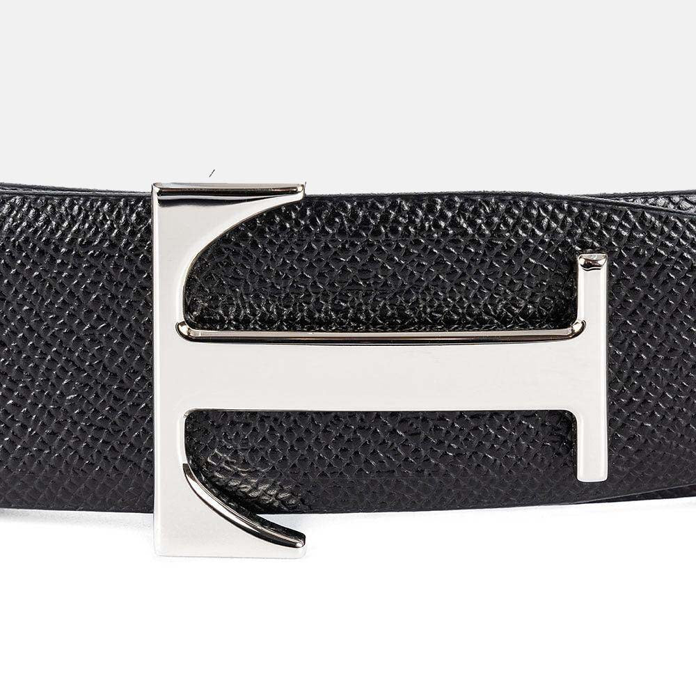 Cintura Reversibile in Pelle Dauphine | Iconica Fibbia a "T" Double-Face