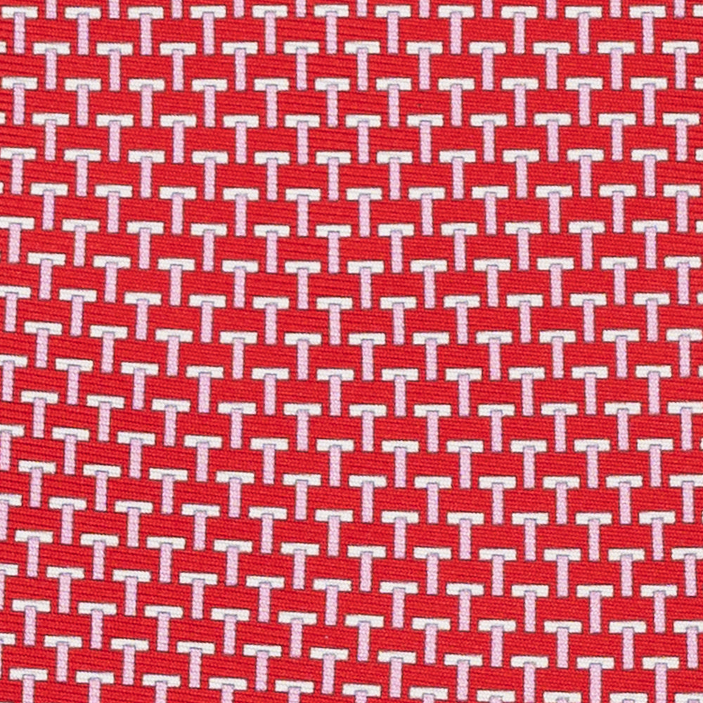 Cravatte 3 pieghe seta T Iconica Rosso Rosa