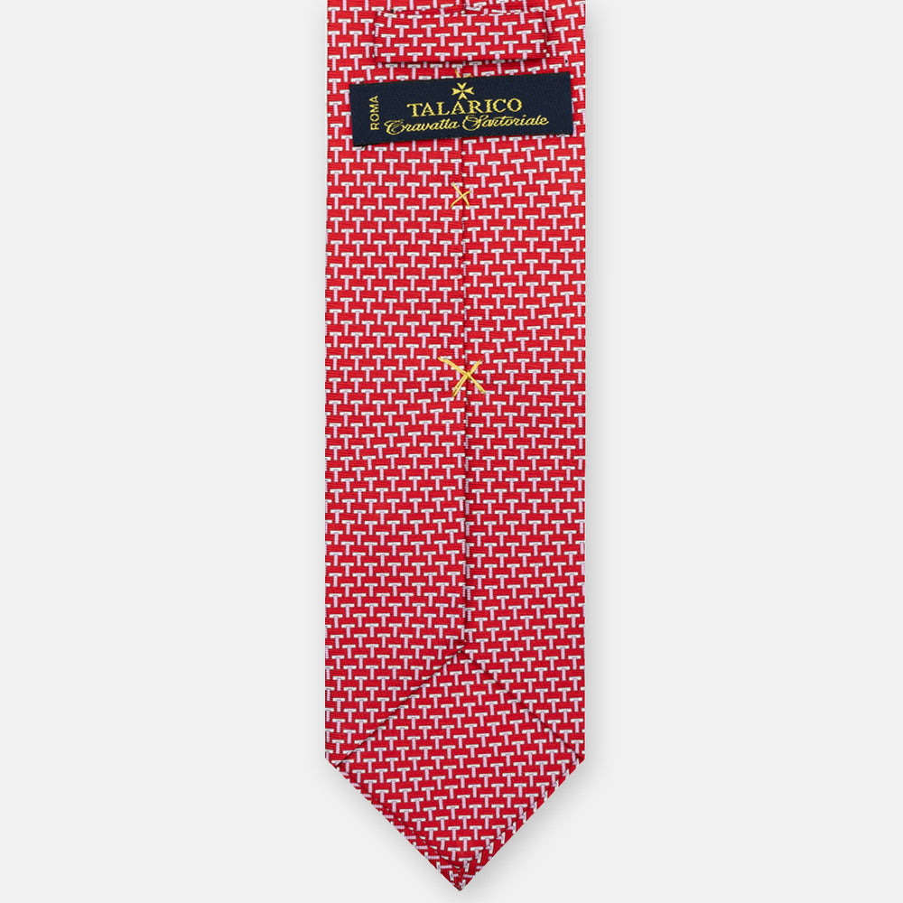 Cravatte 3 pieghe seta T Iconica Rosso Rosa
