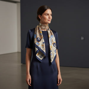 Foulard In Seta Twill 90 Scacco Matto