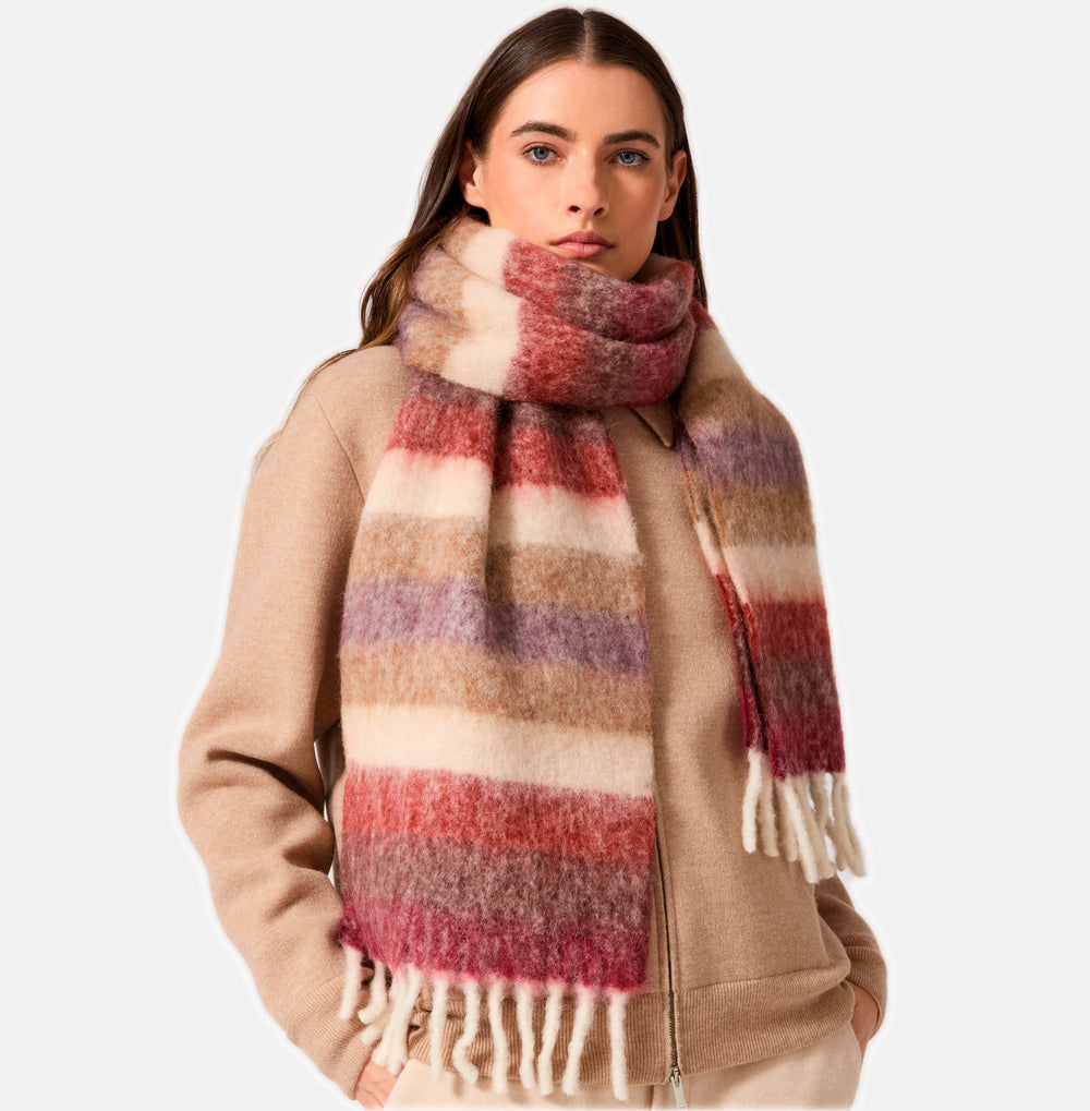 Sciarpa "Cloud" in misto Alpaca e Lana | MERLOT - 8520