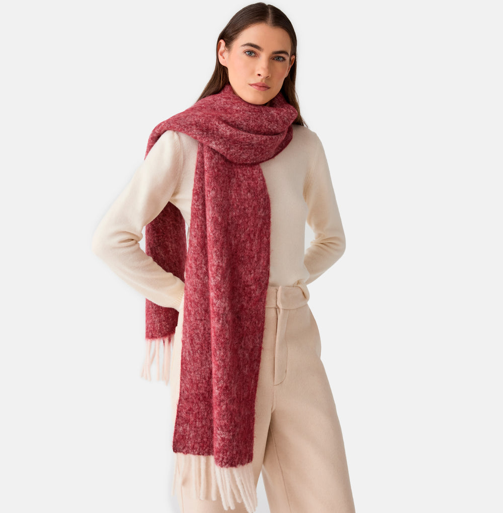 Sciarpa "Cloud" in misto Alpaca e Lana | MERLOT - 8517